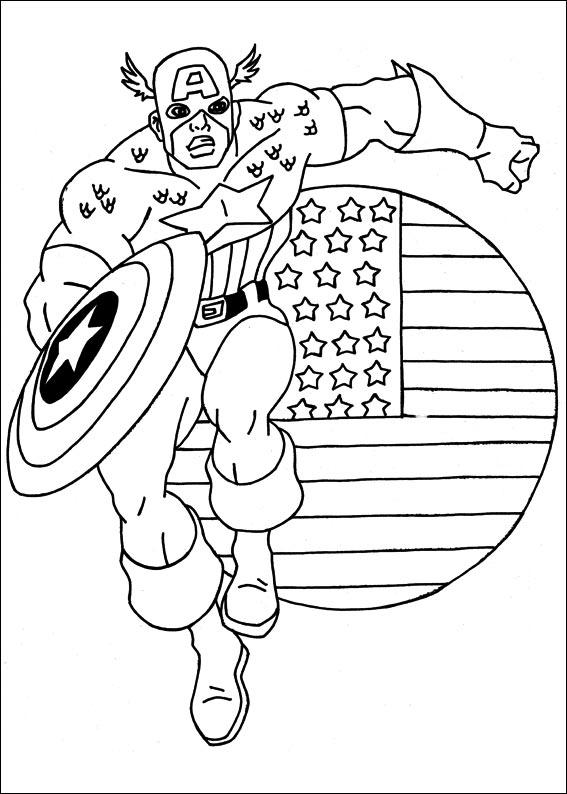 coloriage capitaine america court